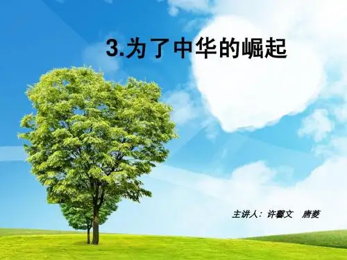 为了中华的崛起
