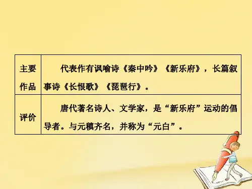 高中语文第三专题第12课琵琶行并序课件苏教版必修