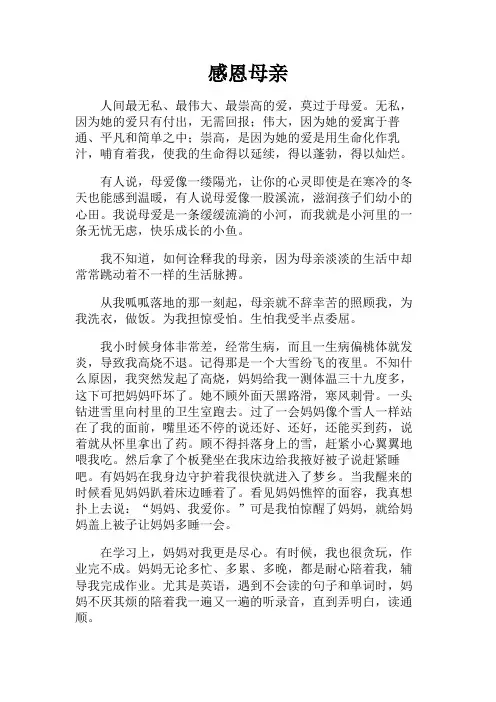 感恩母亲 Microsoft Office Word 97-2003 文档