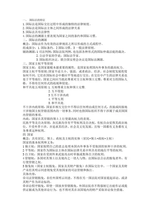 国际法重点