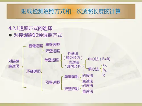 射线检测一次透照长度的计算