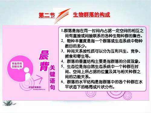 2018-2019学年生物同步苏教版必修3第三章 第二节 生物群落的构成