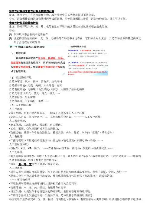 同济大学物理污染控制期末考试复习资料内部整理