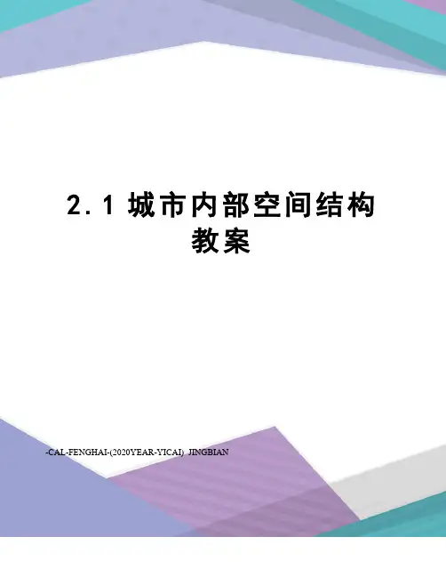 2.1城市内部空间结构教案