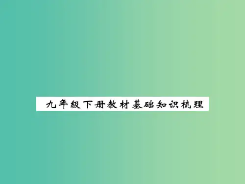 中考语文 九下 教材基础知识梳理