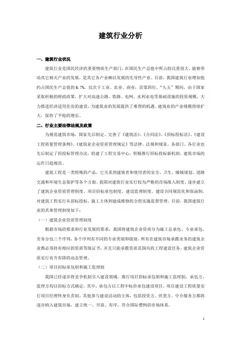 建筑行业分析