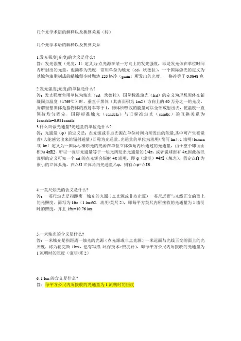 光学术语