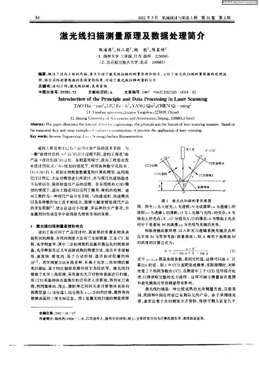 激光线扫描测量原理及数据处理简介
