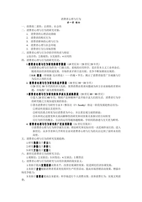 消费者心理与行为 2