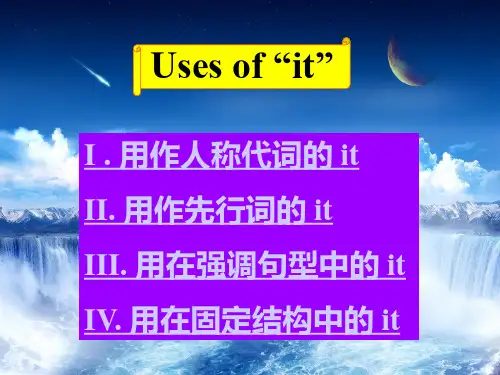it的用法
