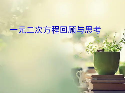 上第二章一元二次方程回顾与思考