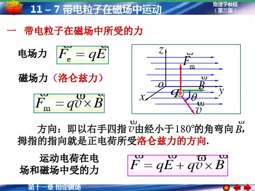 大学物理下11-7 带电粒子在磁场中运动