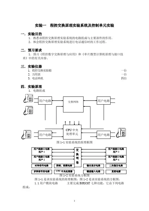 程控实验指导书..