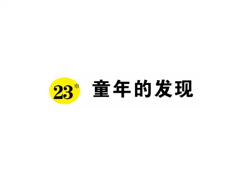 《童年的发现》优质课件1
