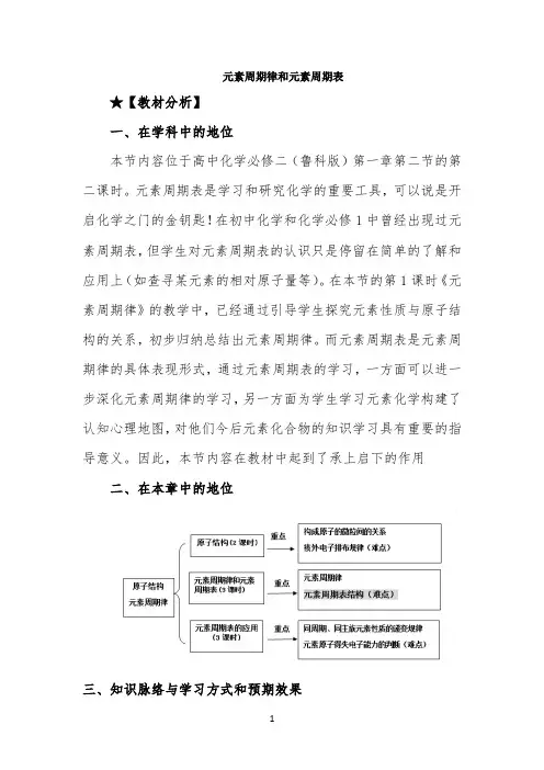 《元素周期表》名师教案