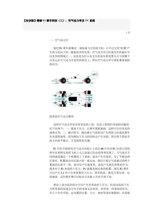 揭秘F1赛车科技(三)：空气动力学及TC系统