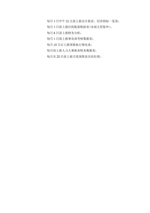 工作时间节点