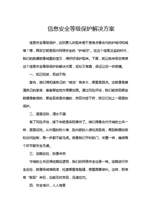 信息安全等级保护解决方案