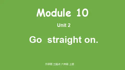 外研版(三起)六年级上册英语Module10 Unit 2Go straight on课件