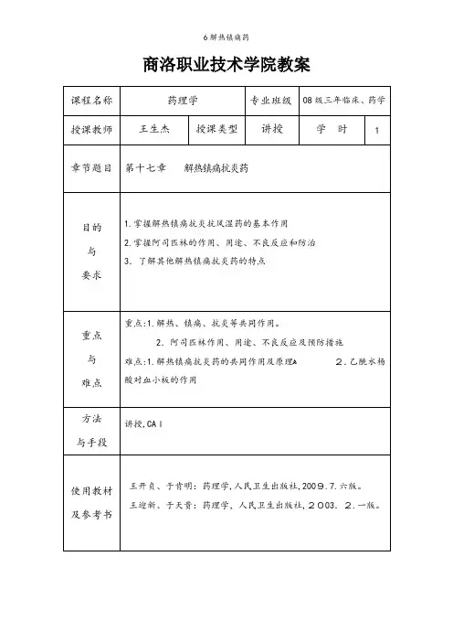 6解热镇痛药