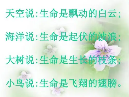 语文人教四年级下册《生命 生命》课件