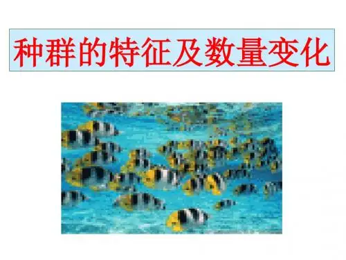 种群的特征和数量变化复习课件