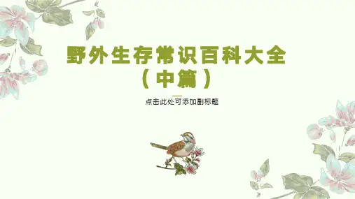 野外生存常识百科大全(中)