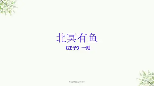 《北冥有鱼公开课》课件
