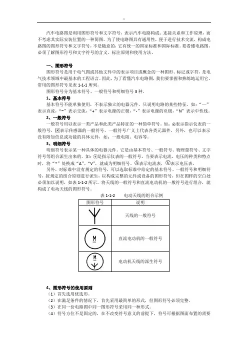 机动车电气知识图形符号