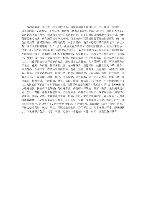 美丽的中药——荷花