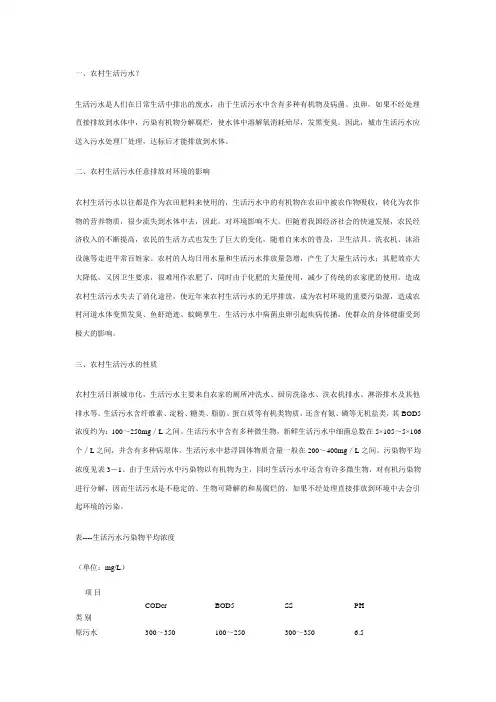农村污水处理