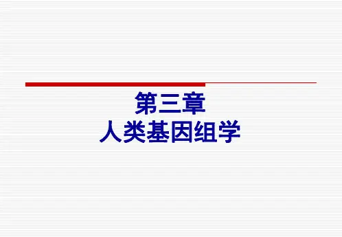 《医学遗传学》第三章人类基因组学