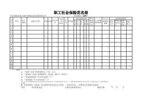 社会保险花名册