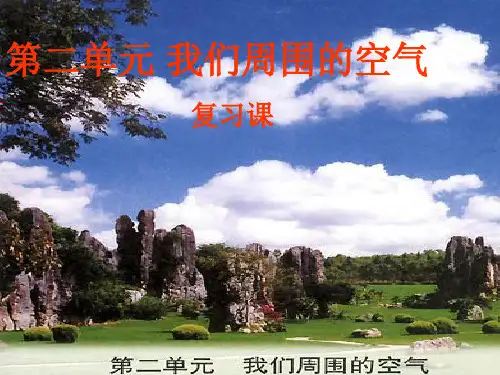 人教版初中化学复习课：第二单元 我们周围的空气 课件
