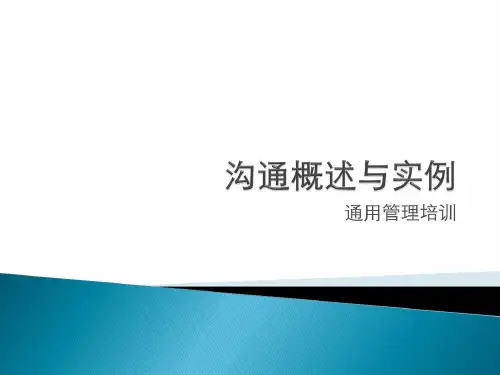 沟通概述与实例-文档资料49页