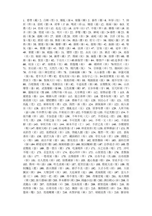 中国汉字听写大会 1易错词