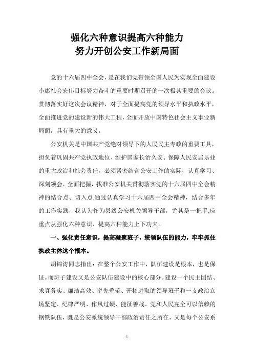 公安机关工作情况总结