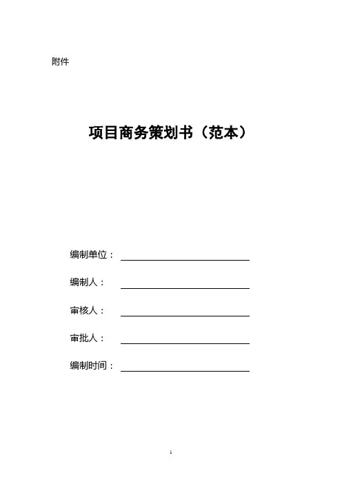 商务策划书-范本