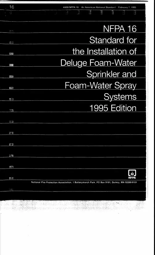 NFPA 16泡沫系统安装标准1995
