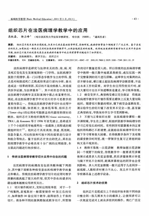组织芯片在法医病理学教学中的应用