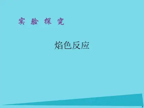 高中化学 实验11 焰色