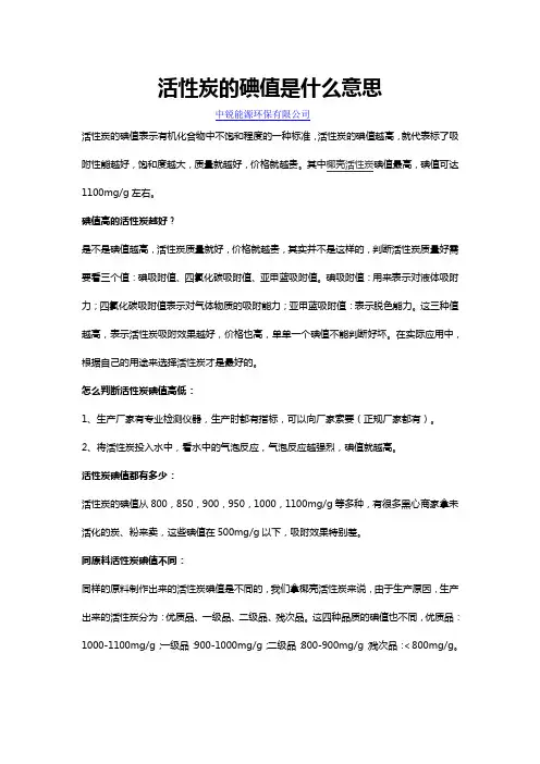 活性炭碘值