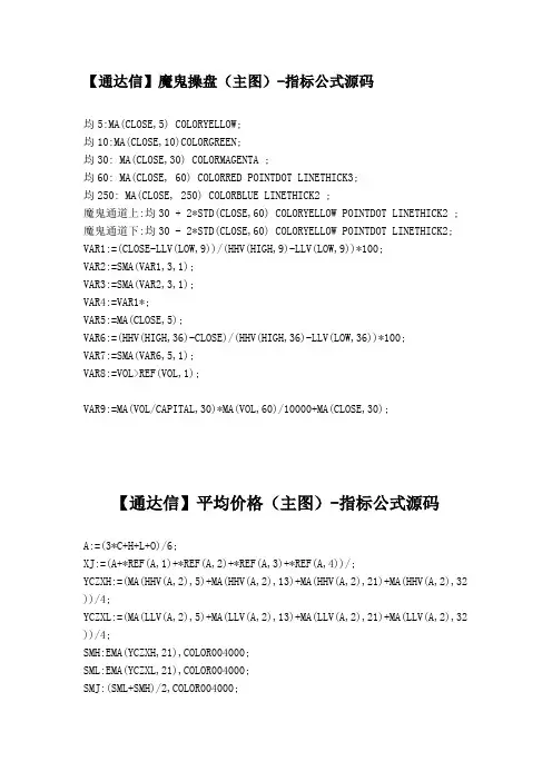 通达信_指标公式源码大全