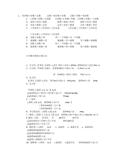 初中数学公式大全