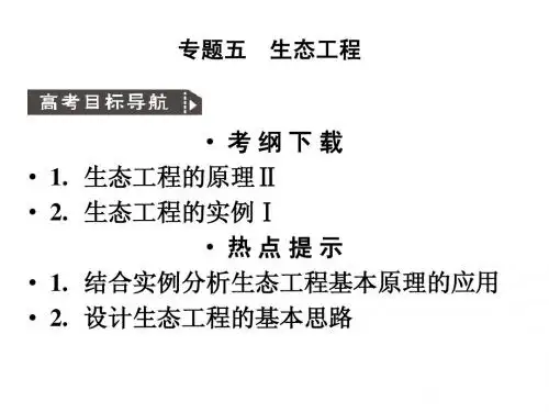 人教版教学课件2011高考生物一轮复习课件：选修3 专题5 生态工程ppt
