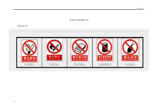 安全标志标牌大全