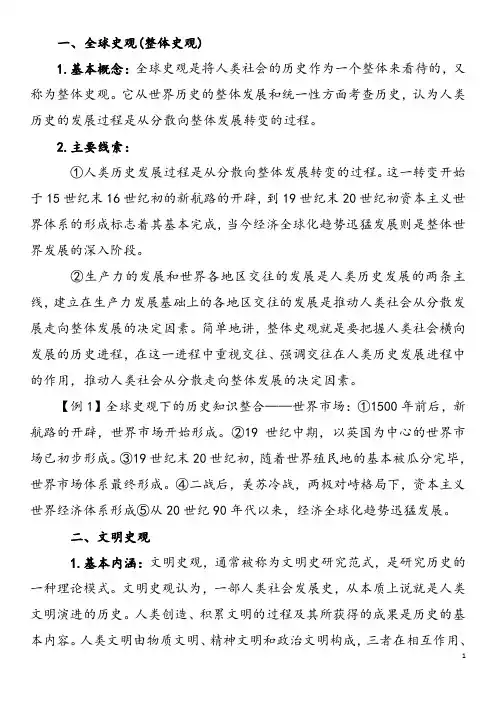 高考历史史观