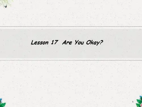 三年级上册英语课件-unit3 Lesson17 Are You Okay|冀教版(三起)