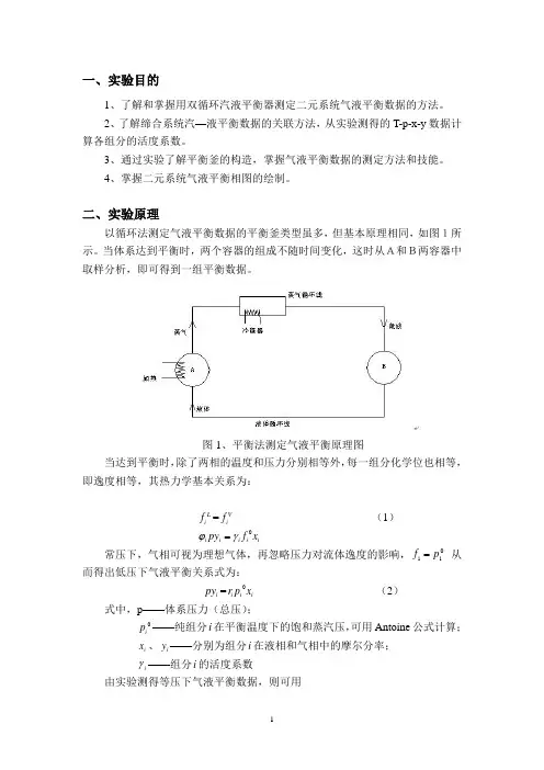 01气液平衡实验报告