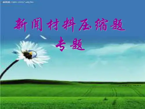 中考复习新闻材料压缩题专题